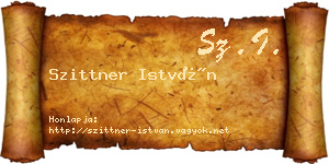 Szittner István névjegykártya