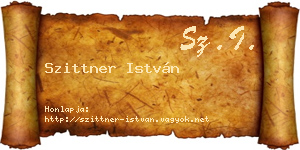 Szittner István névjegykártya
