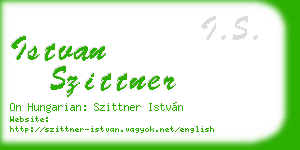 istvan szittner business card