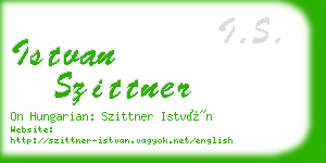 istvan szittner business card